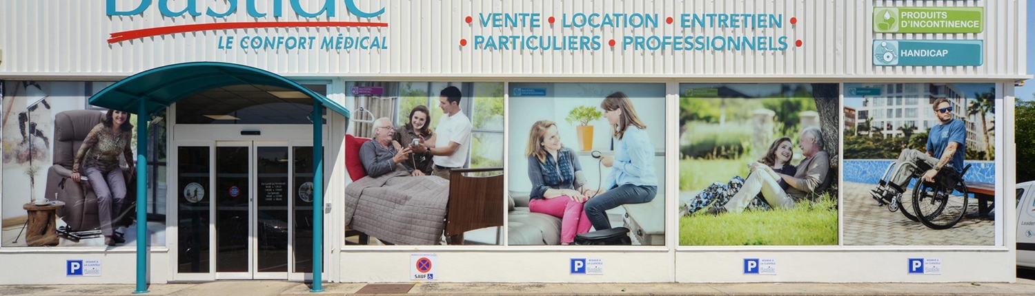 devanture magasin confort et santé mobilité incontinence orthopédie Bastide Bourg-en-Bresse